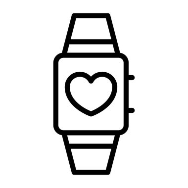 Kalp ile izleyin, sevgi konsepti saat simgesi