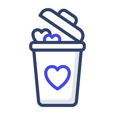        Kalp kutusunun bir simge tasarımı, düzenlenebilir vektör 