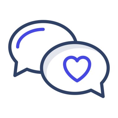      Gezici aşk iletişiminin renkli doğrusal simgesi 