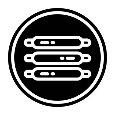 Yuvarlanan raptiyelerin simgesi, sağlam tasarım