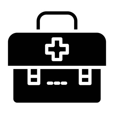        Dolu tasarımda ilk yardım kitinin simgesi