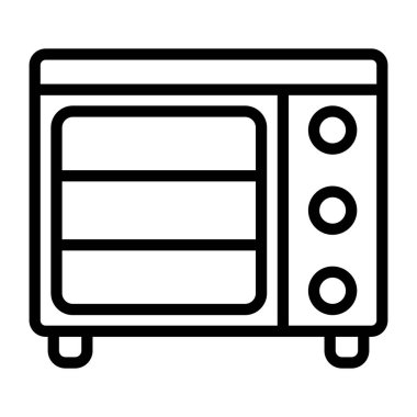      Elektronik doğrusal tasarım, mikrodalga ikonu 