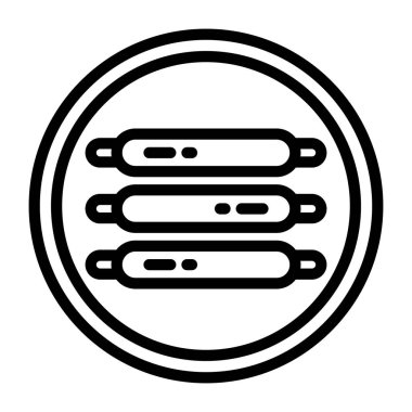        Yuvarlanan lobutların simgesi, doğrusal tasarım