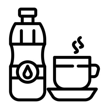        Çay fincanı simgesi, özet tasarımı