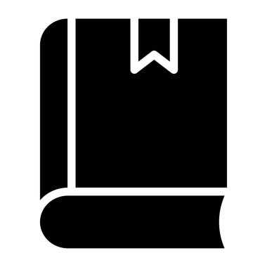 Kitap simgesinin düzenlenebilir katı tasarım vektörü