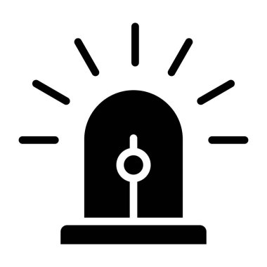 Sirenin düzenlenebilir dizayn vektörü