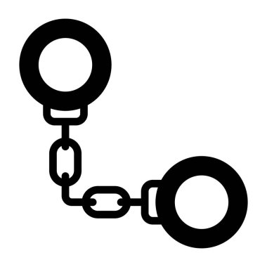 Düzenlenebilir doldurulabilir dizaynda kelepçe simgesi