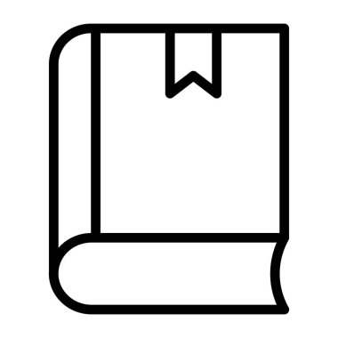 Kitap simgesinin düzenlenebilir doğrusal tasarım vektörü