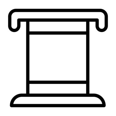 Sütunun düzenlenebilir doğrusal tasarım vektörü