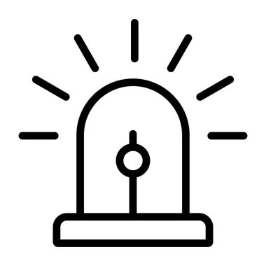 Sirenin düzenlenebilir dizayn vektörü