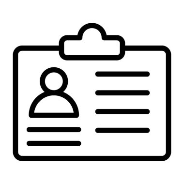 Kimlik kartının modaya uygun bir vektör tasarımı