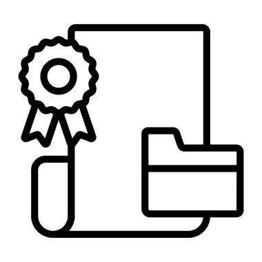 Sertifika simgesinin modern biçimdeki vektör tasarımı