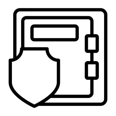 Banka kasasının yaratıcı tasarım vektörü