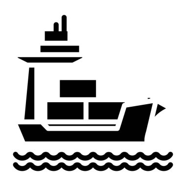 Lojistik hizmetleri ve teslimat hizmetleri için en iyi kargo gemisi vektörü