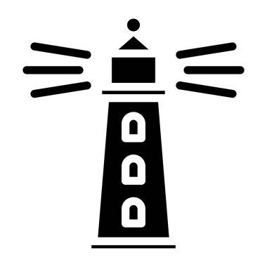 Deniz fenerinin modaya uygun bir vektör tasarımı 