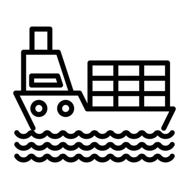 Lojistik hizmetleri ve teslimat hizmetleri için en iyi kargo gemisi vektörü