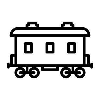 Düzenlenebilir taşıyıcı kargo treninin simge tasarımı