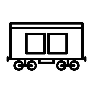 Yük treninin bir simge tasarımı, düzenlenebilir vektör