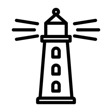 Deniz fenerinin modaya uygun bir vektör tasarımı