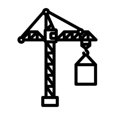 İskele vincinin modaya uygun bir vektör tasarımı