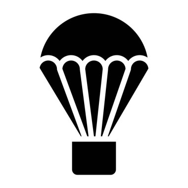 Hava balonunun katı tasarım vektörü