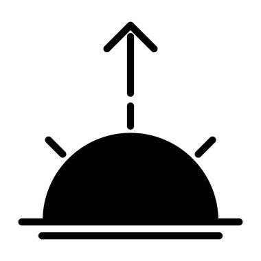         Güneş yukarı ok, güneş doğumu simgesi