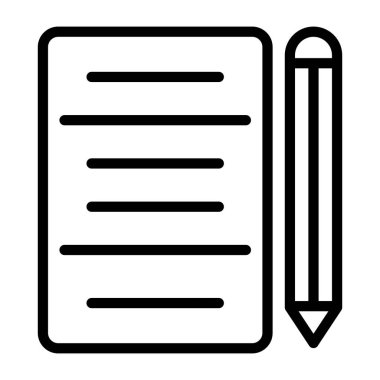 Kalemli kağıt, yazı simgesi