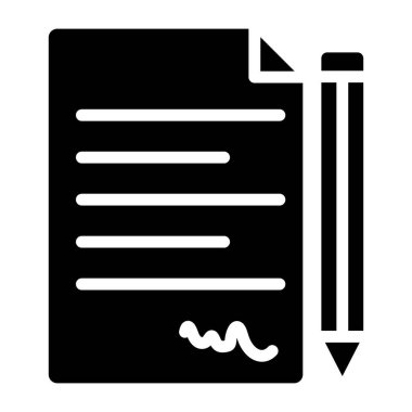 Kalem gösterme konsepti olan kağıt anlaşma simgesi