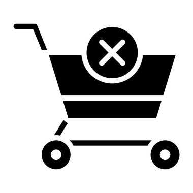 Çapraz işaretli bir tramvay, alışverişin simgesi.