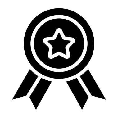 Yıldız rozeti simgesinin modaya uygun bir vektör tasarımı