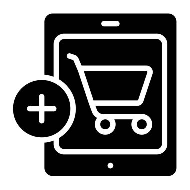 Sepet simgesine ekleyin, aşağı doğru ok ile tramvayın katı tasarımı