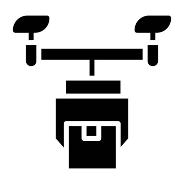 İnsansız hava aracı dağıtım simgesinin düzenlenebilir dizaynı