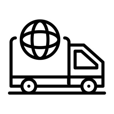Aracı olan dünya, küresel dağıtım simgesi