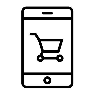 Mobil satın alma için yaratıcı bir tasarım vektörü