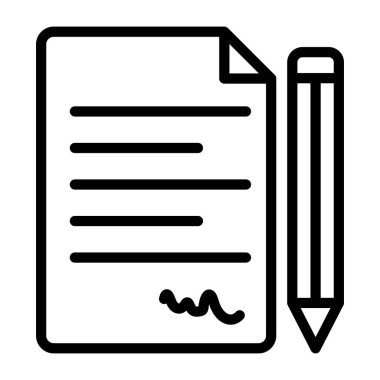 Kalem gösterme konsepti olan kağıt anlaşma simgesi