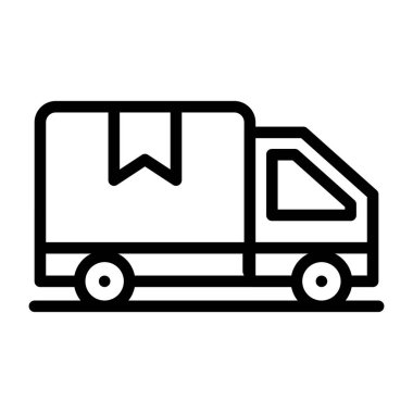        Lojistik araç, kargo taşıma simgesi
