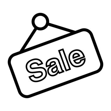 Satış tahtasının doğrusal vektör tasarımı 