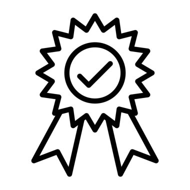 Rozet simgesinin modaya uygun bir vektör tasarımı