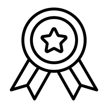 Yıldız rozeti simgesinin modaya uygun bir vektör tasarımı