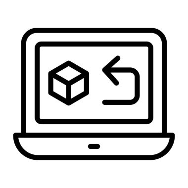 Ürün ile geri ok, paket dönüşünün vektör tasarımı