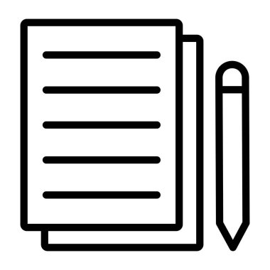 Benzersiz bir tasarım vektörü yazma listesi simgesi