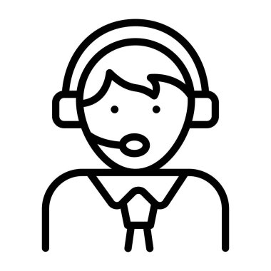 Avatar, operatör simgesi tarafından takılan kulaklıklar