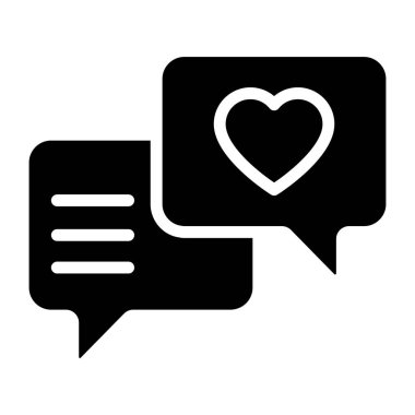 Kalp konuşma baloncuğu, favori sohbet ikonu