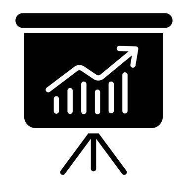 Modern tarzda iş sunum simgesi
