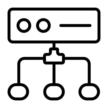 Sunucu ağının eşsiz bir tasarım vektörü