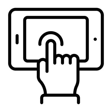 Parmak dokunuşunun simge tasarımı