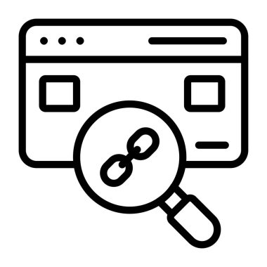 Arama bağlantısının düzenlenebilir doğrusal tasarım vektörü