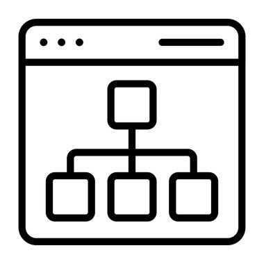 Web algoritma simgesinin vektör tasarımı