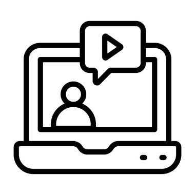 Video çağrısının eşsiz bir vektör tasarımı 