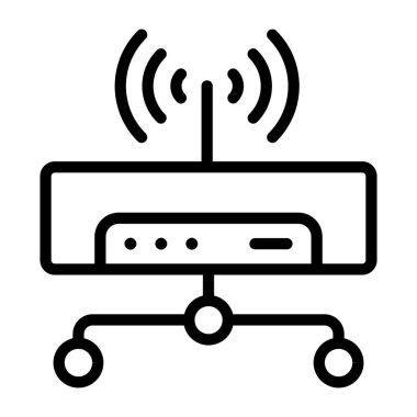 Wi-Fi yönlendiricinin mükemmel tasarım vektörü